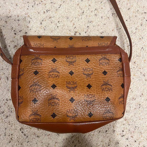 Vintage MCM Visetos Brown Leather Shoulder/Crossbody Bag - Picture 3 of 4
